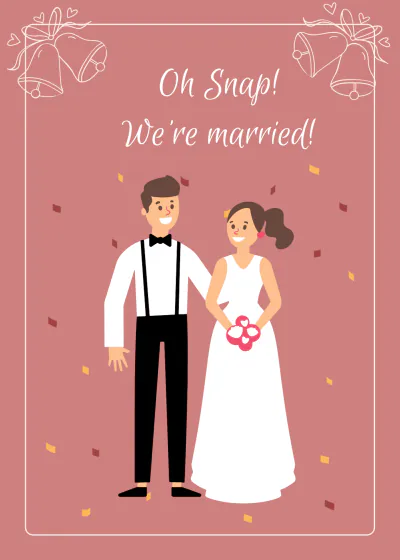 Free Wedding Snap Card Template to Edit Online