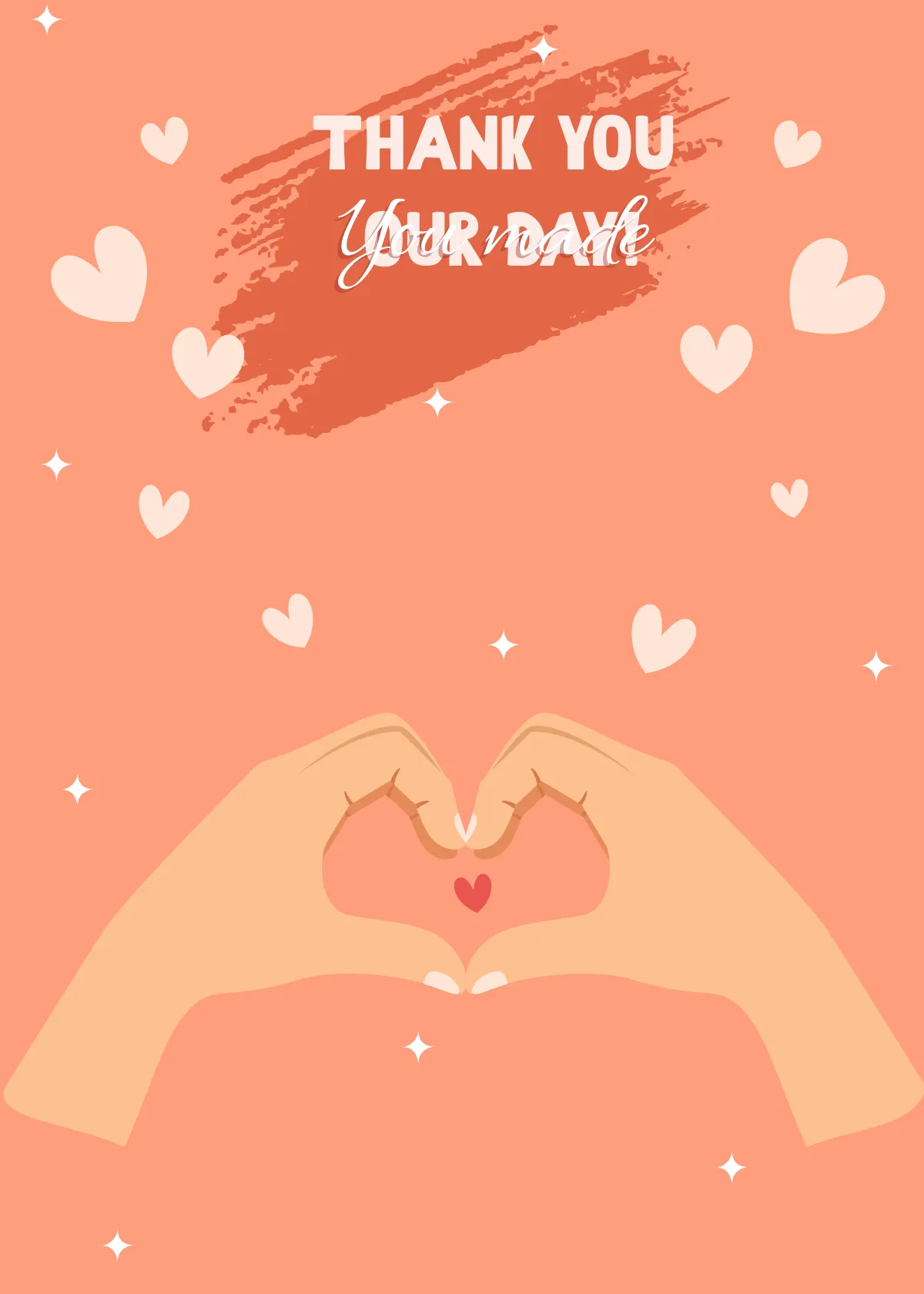 Free Thank You Snap Card Template to Edit Online