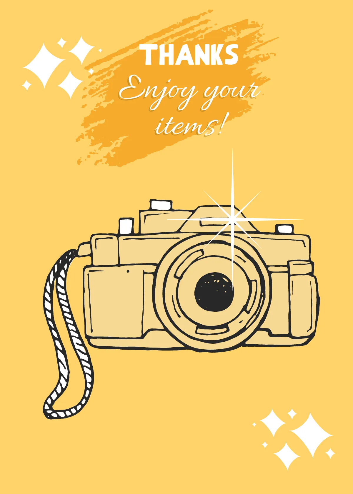 Free Thank You Snap Card Template to Edit Online