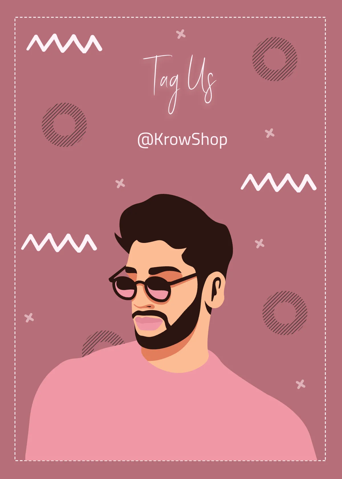 Free Rosegold Snap Card Template to Edit Online