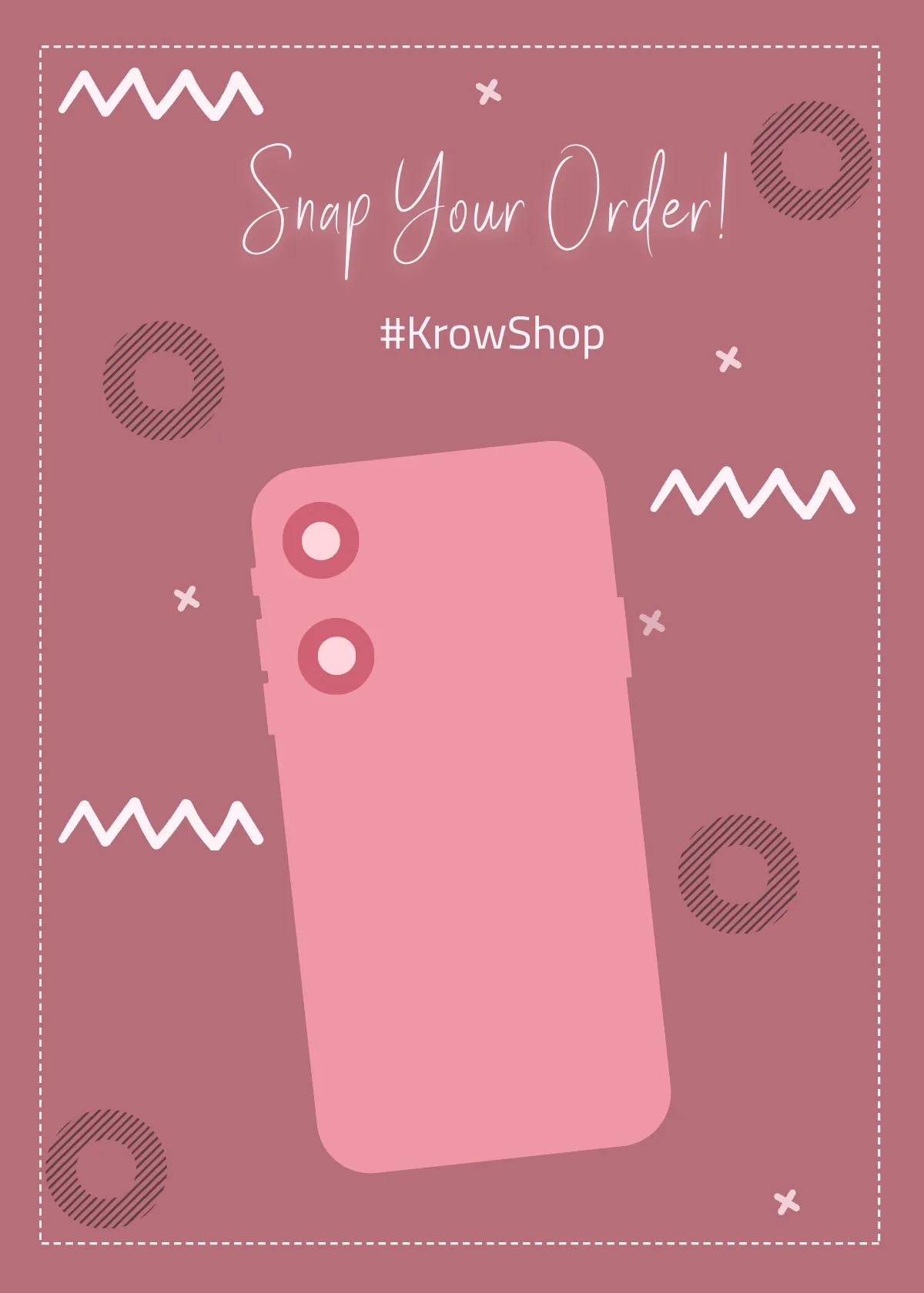 Free Rosegold Snap Card Template to Edit Online