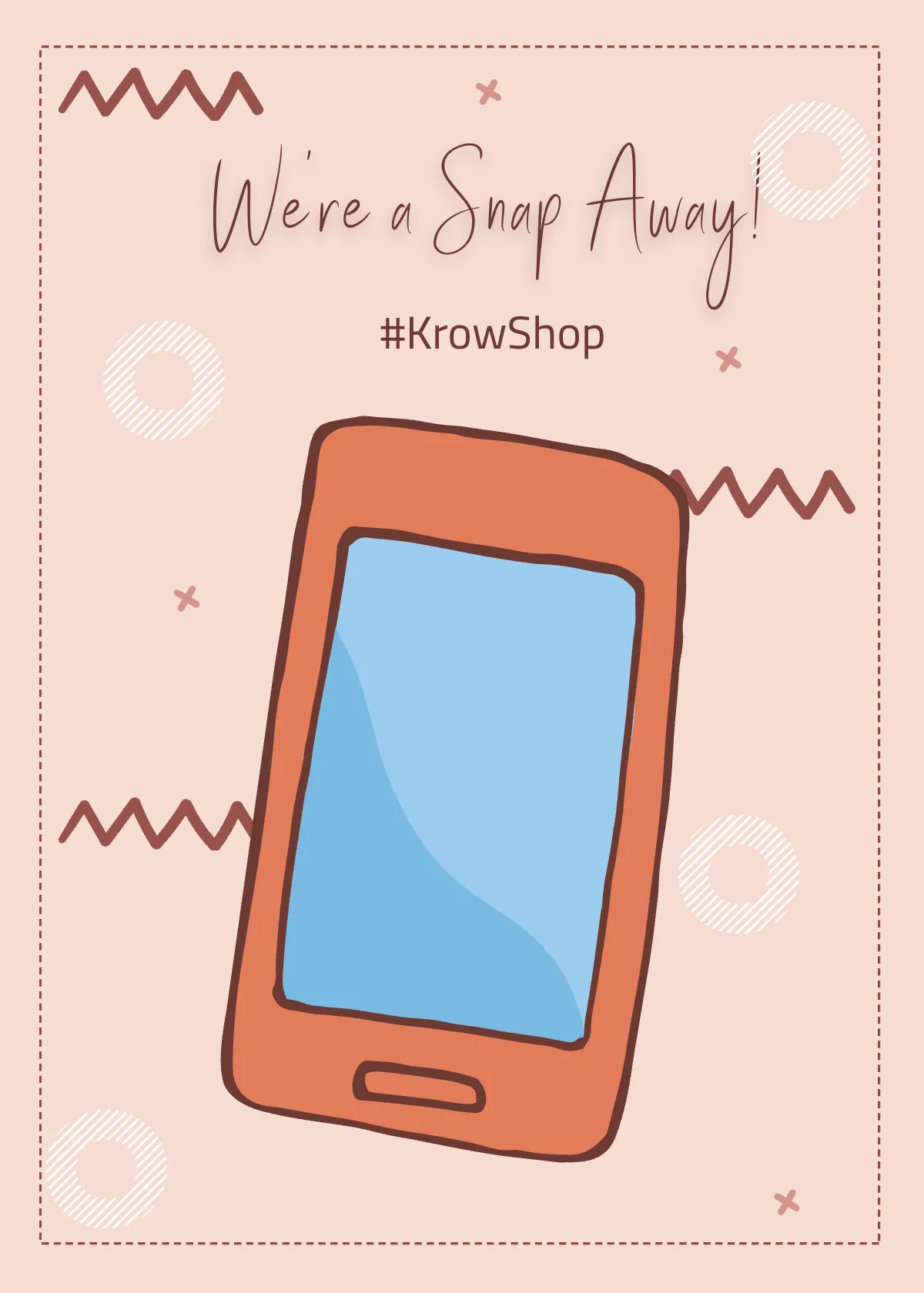 Free Rosegold Snap Card Template to Edit Online