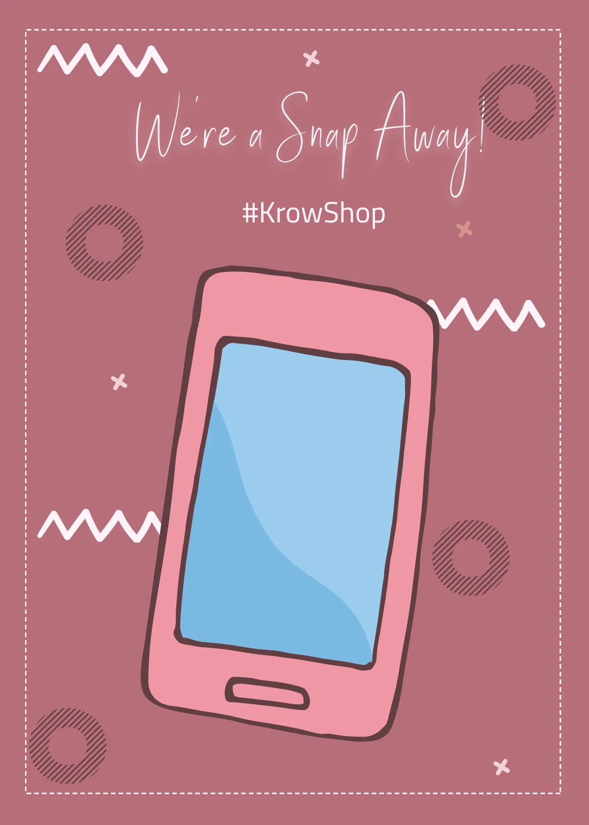 Free Rosegold Snap Card Template to Edit Online