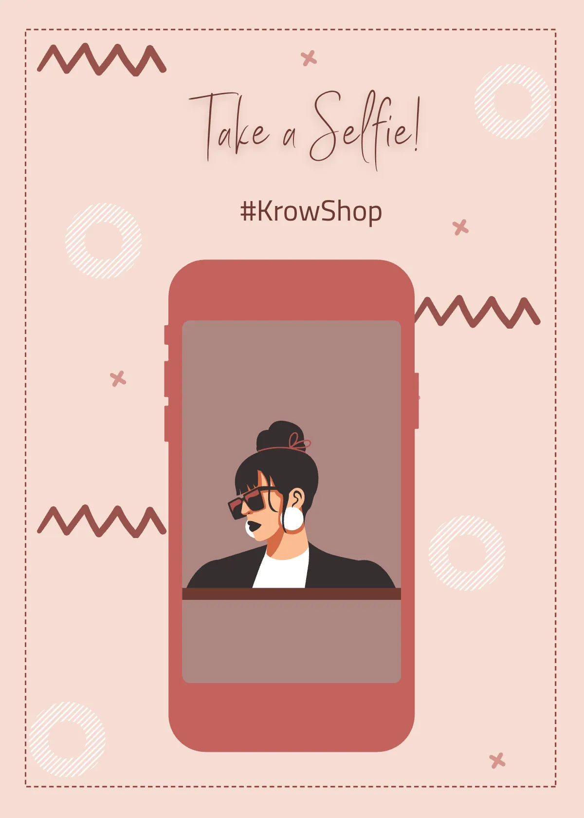 Free Rosegold Snap Card Template to Edit Online