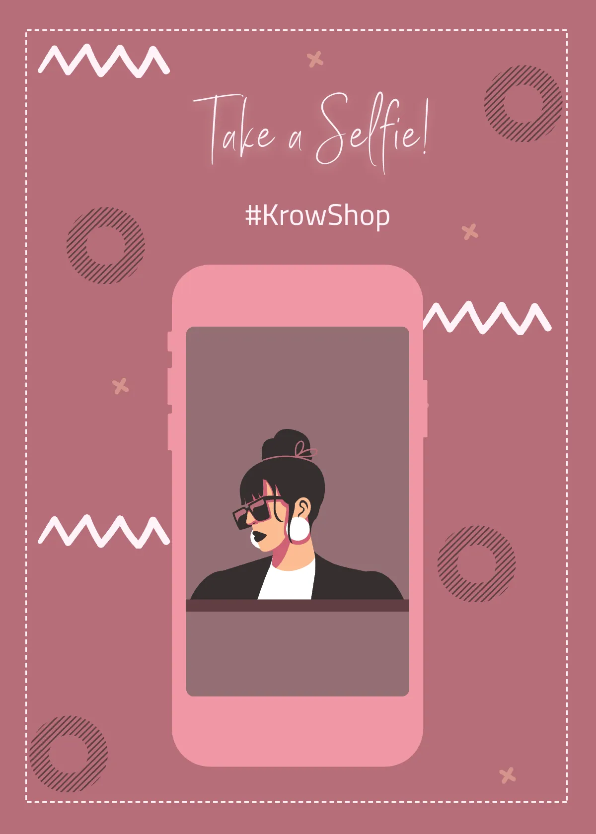 Free Rosegold Snap Card Template to Edit Online