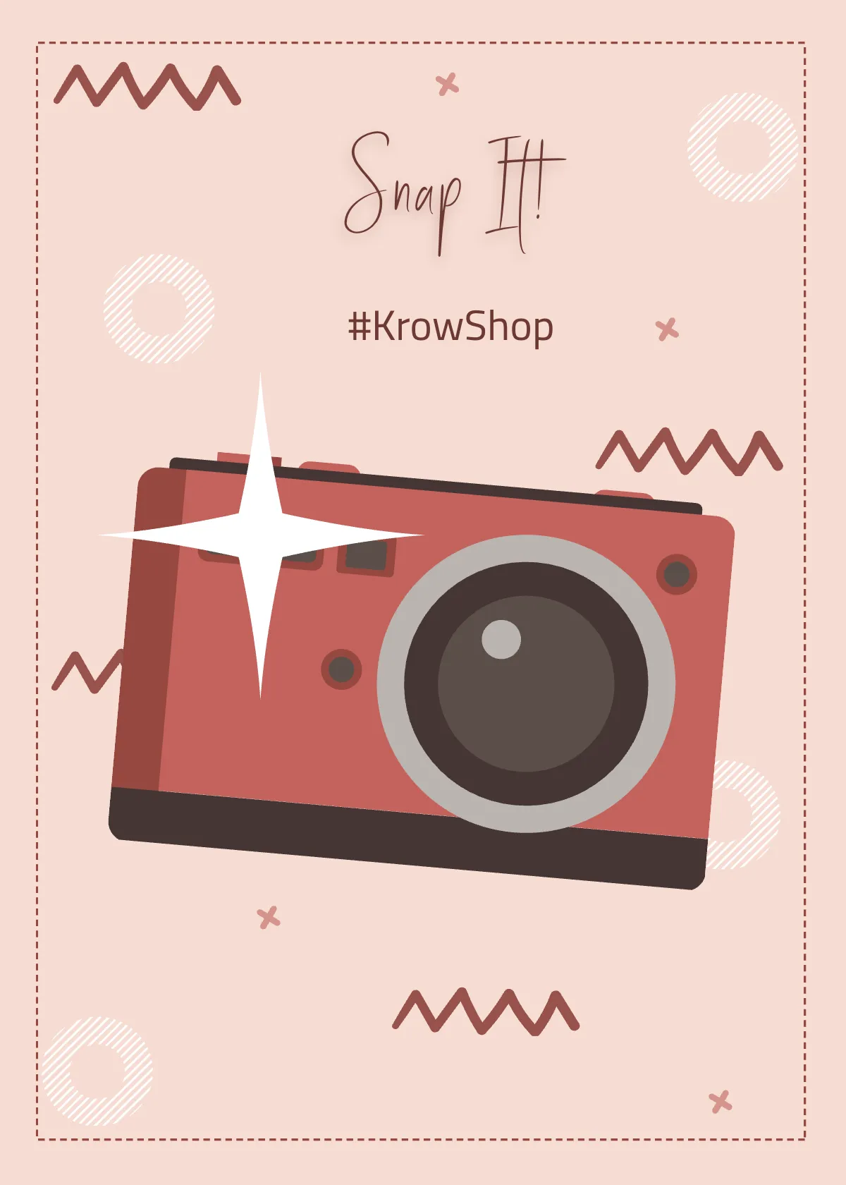 Free Rosegold Snap Card Template to Edit Online
