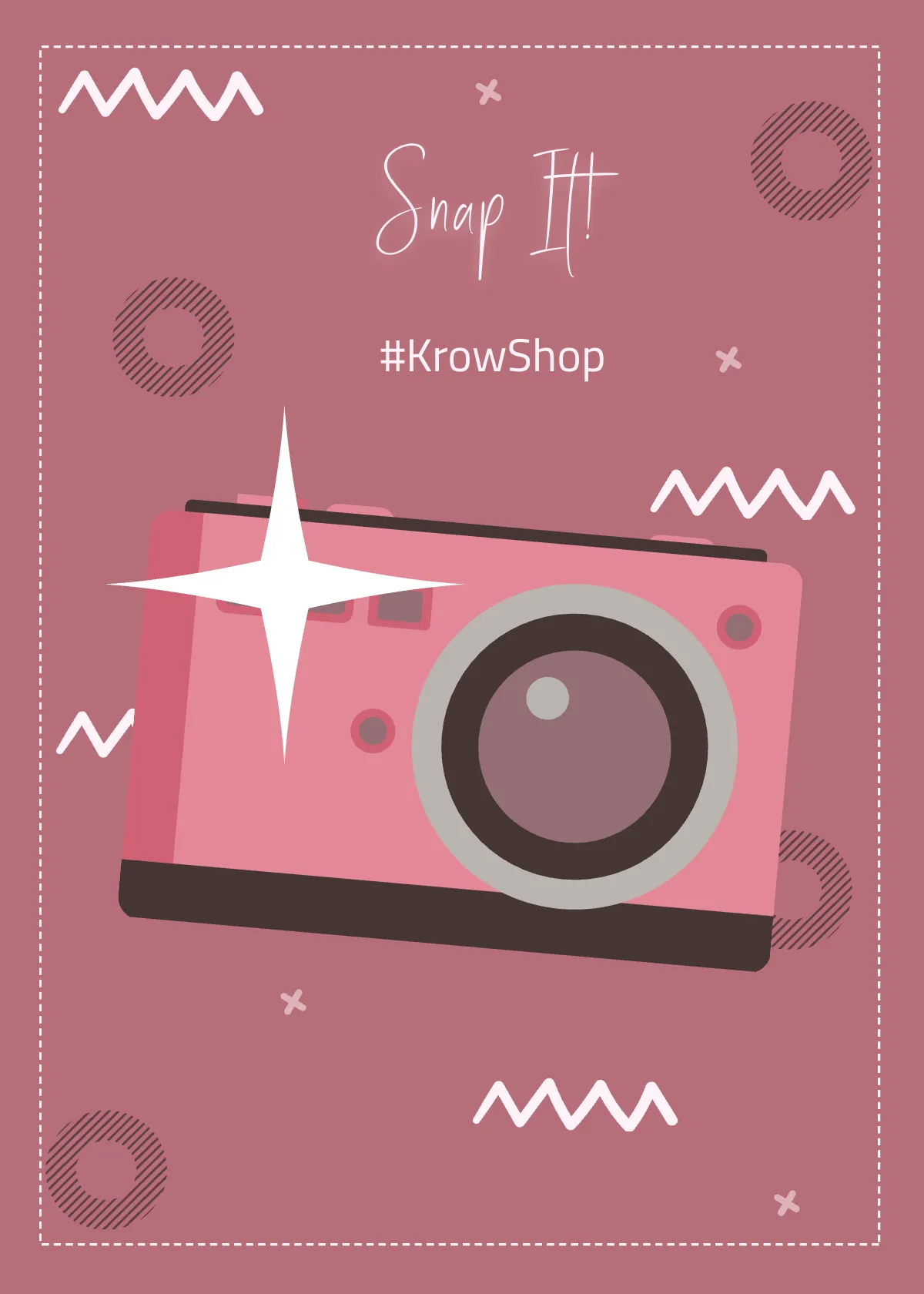 Free Rosegold Snap Card Template to Edit Online