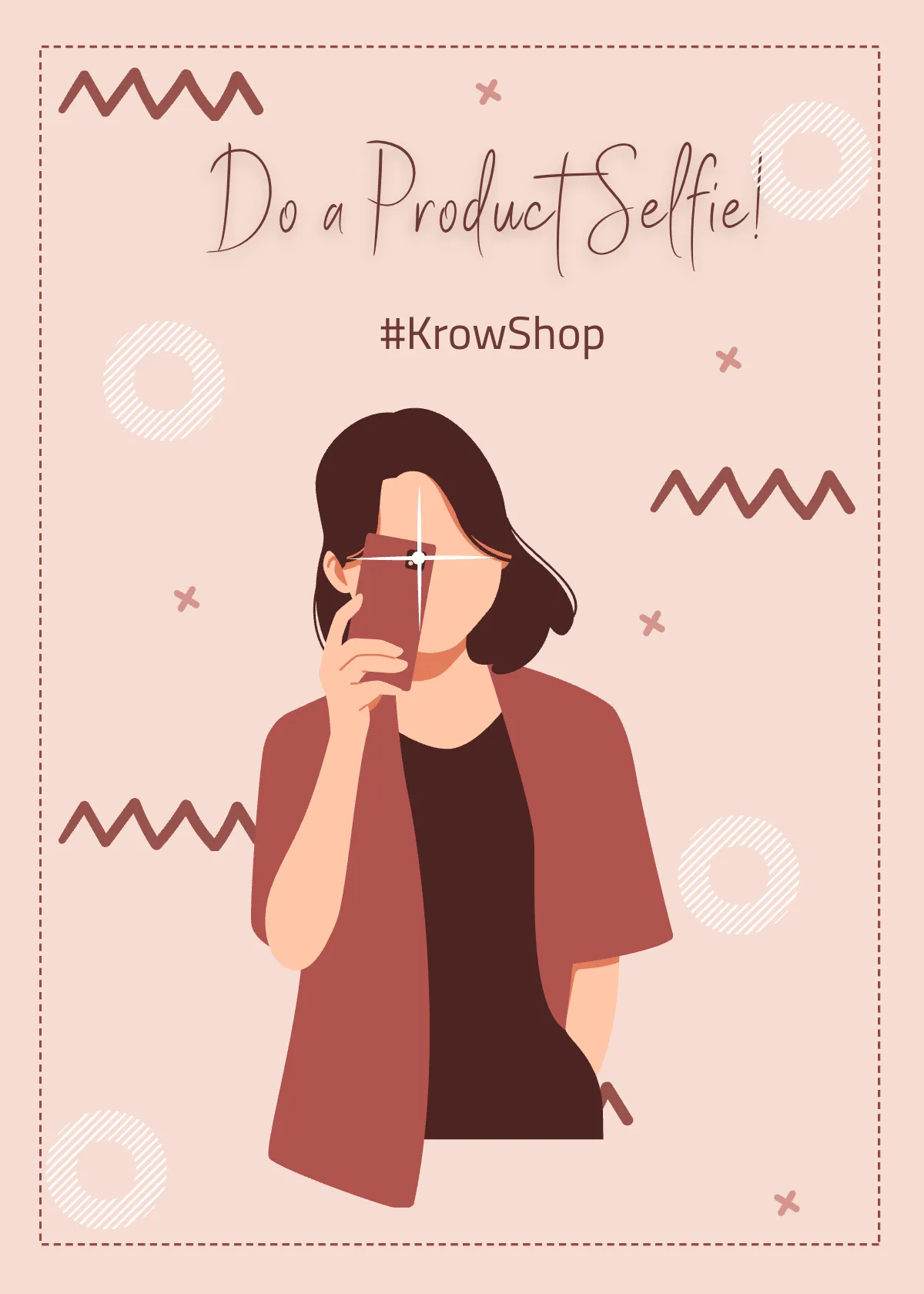 Free Rosegold Snap Card Template to Edit Online