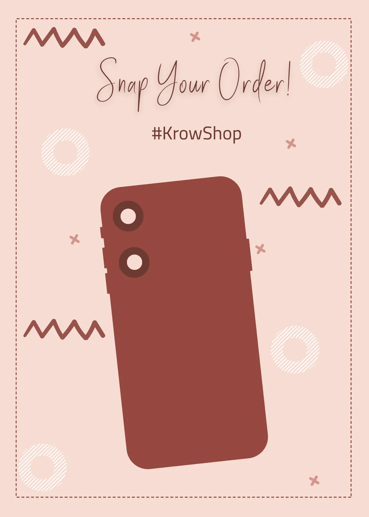 Free Rosegold Snap Card Template to Edit Online