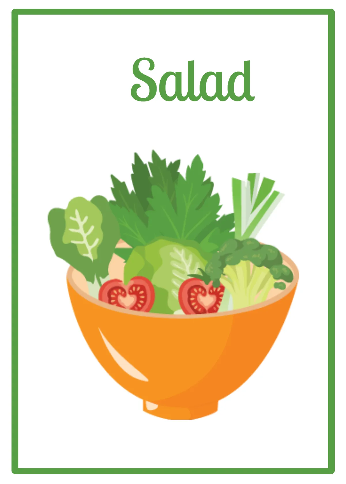 Free Food Snap Card Template to Edit Online