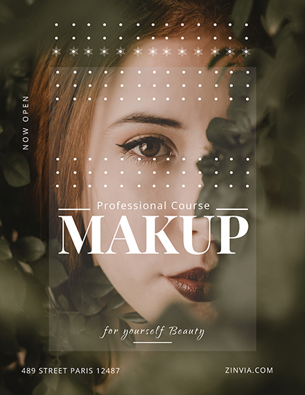 free make up artist flyer template