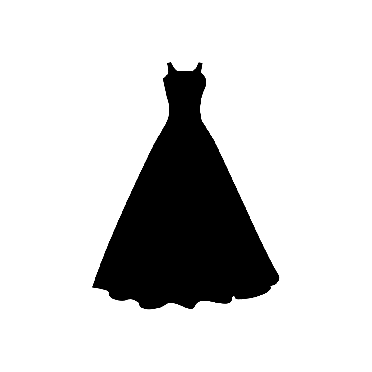 Free Wedding Dress Silhouette Template