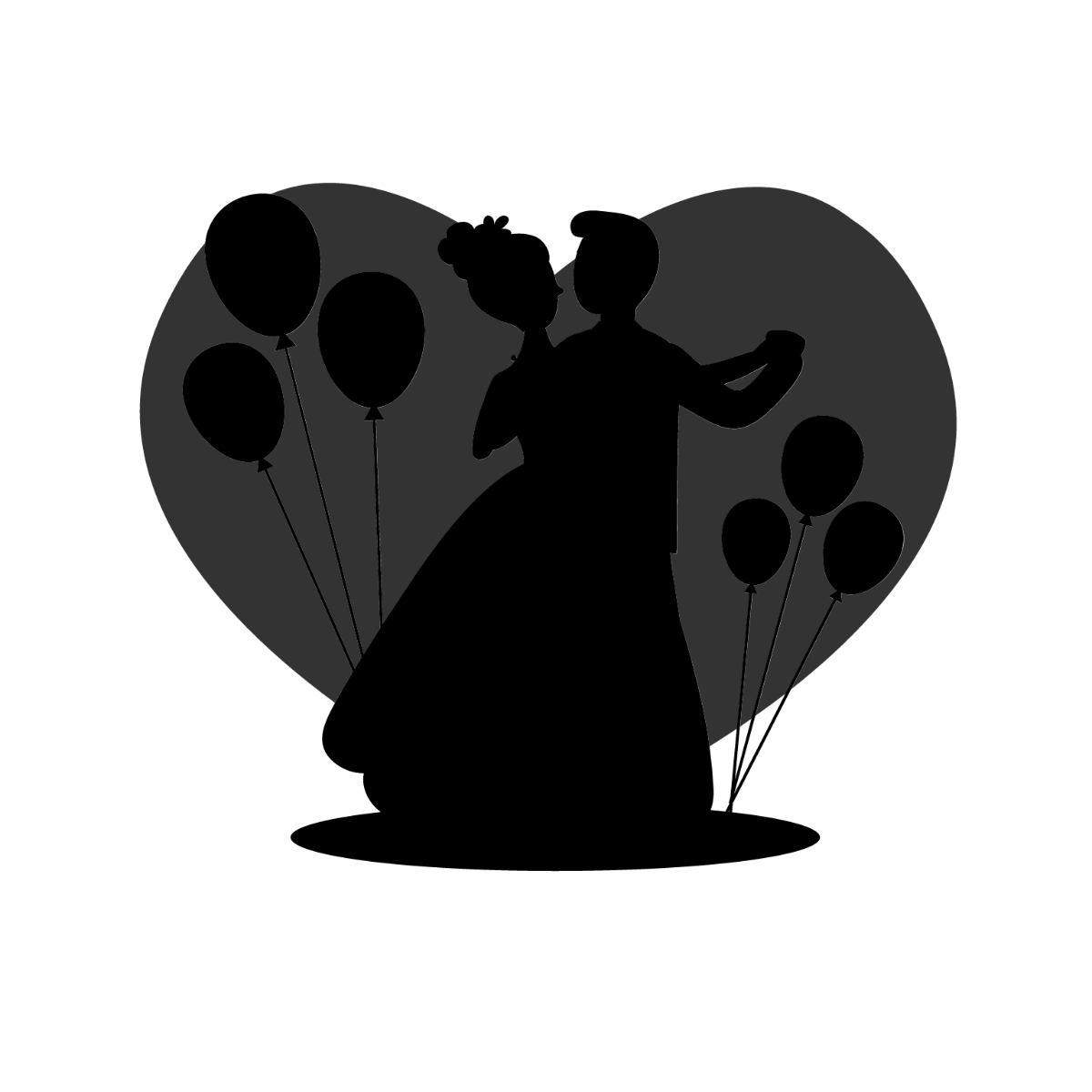 Wedding Event Silhouette Template