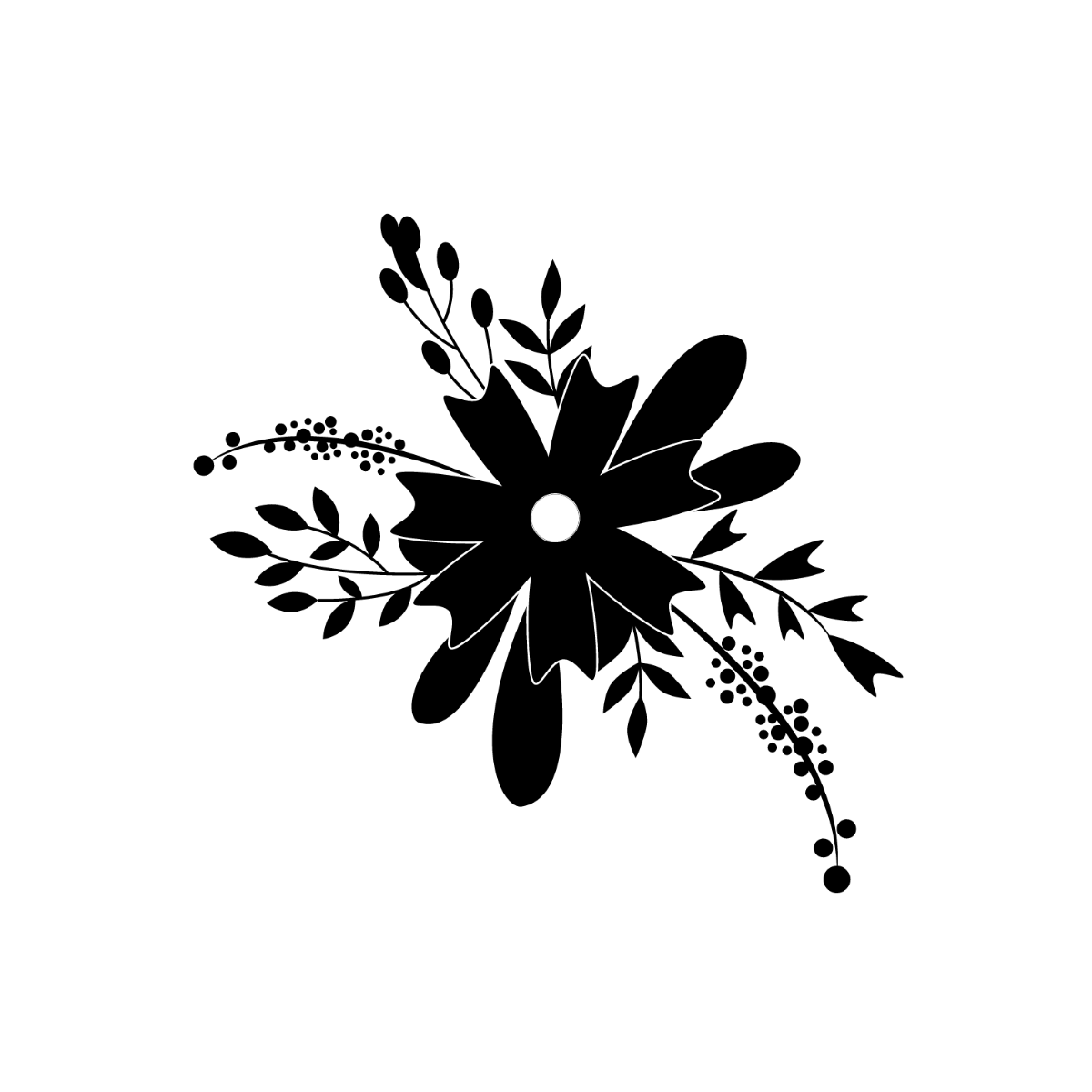 Floral Wedding Silhouette