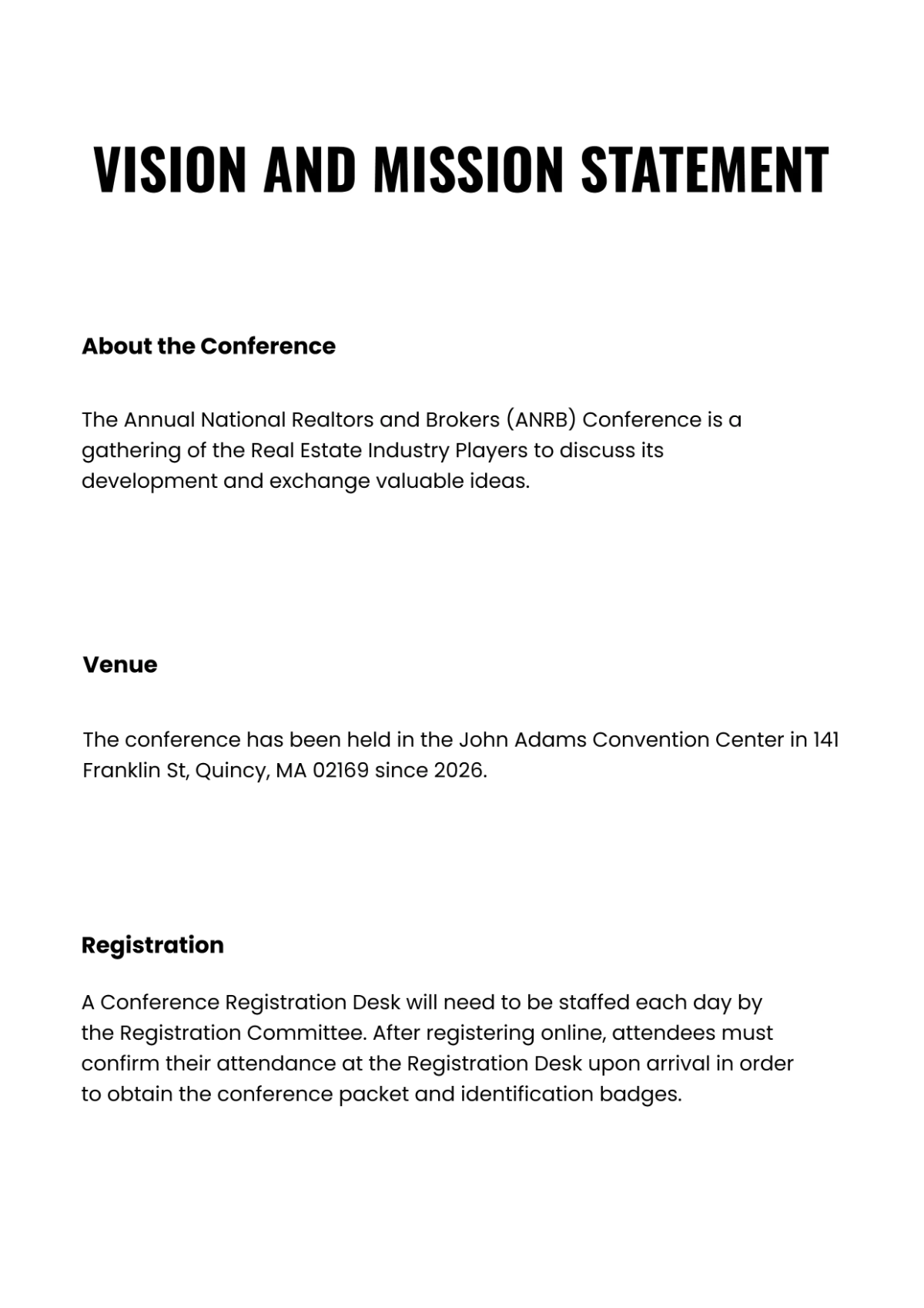 Free Conference Handbook Template to Edit Online