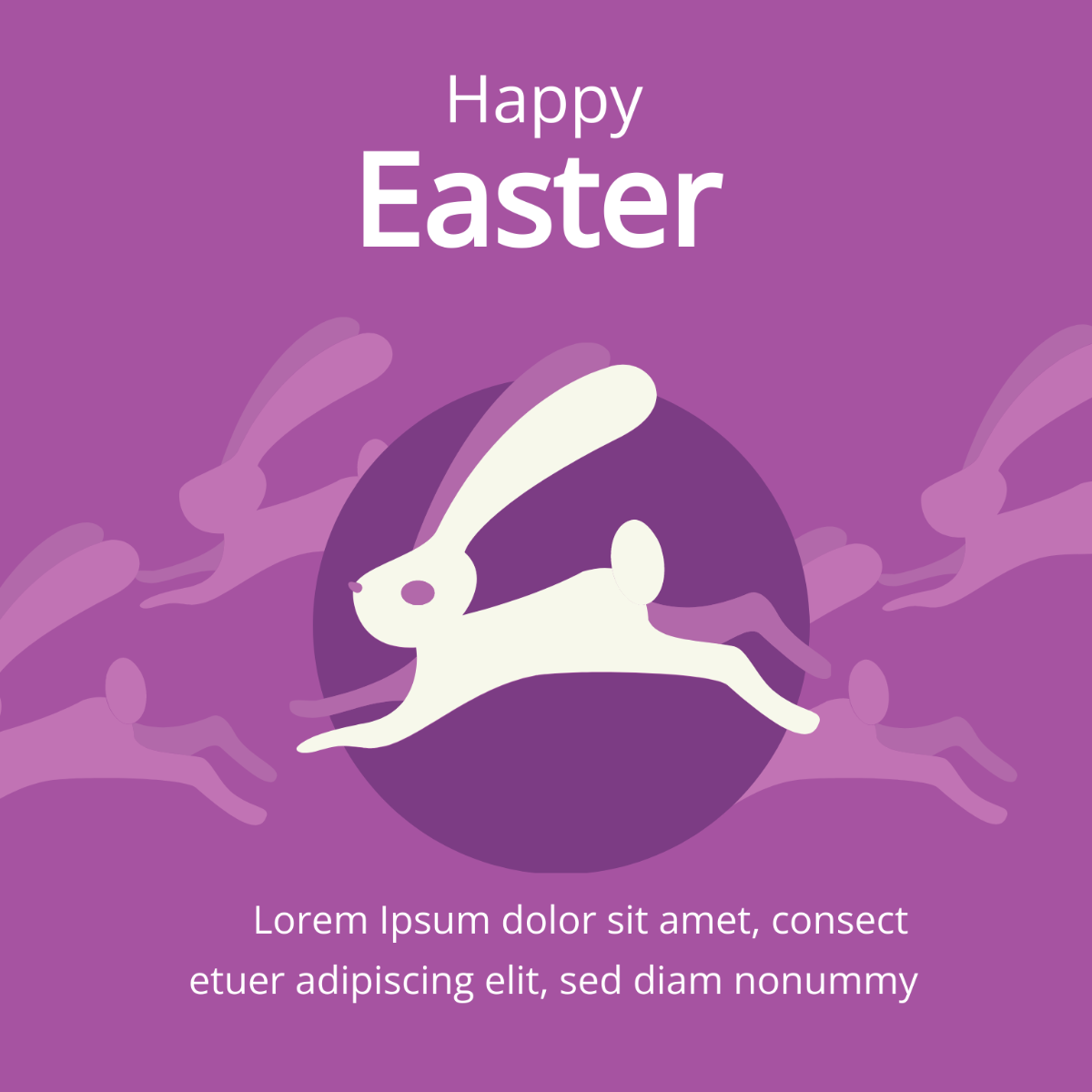 Free Easter Poster Vector Template