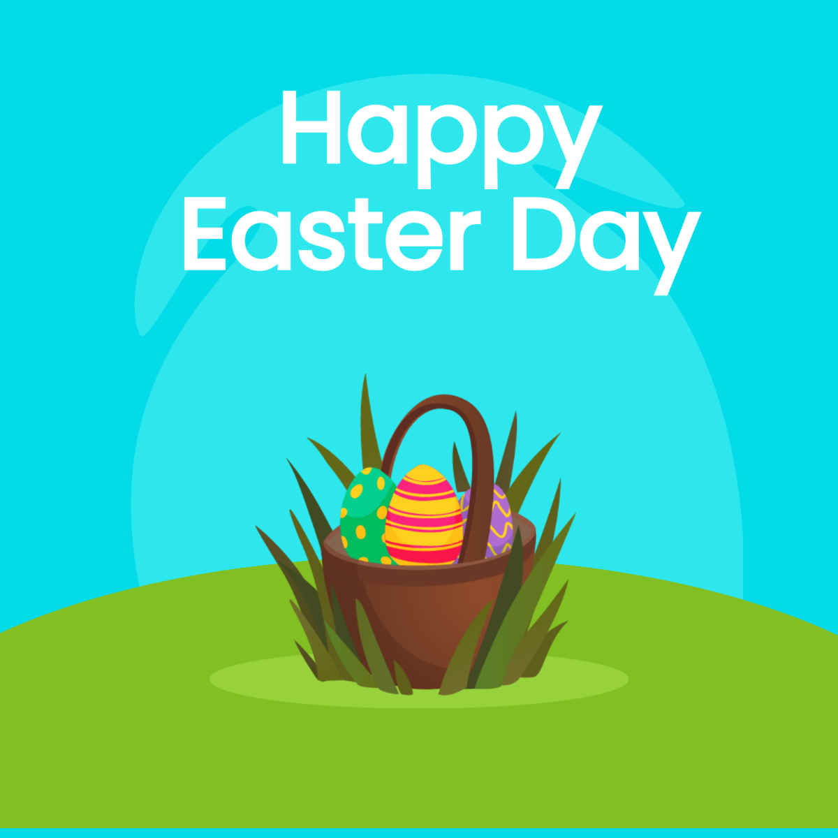 Easter Day Vector Template