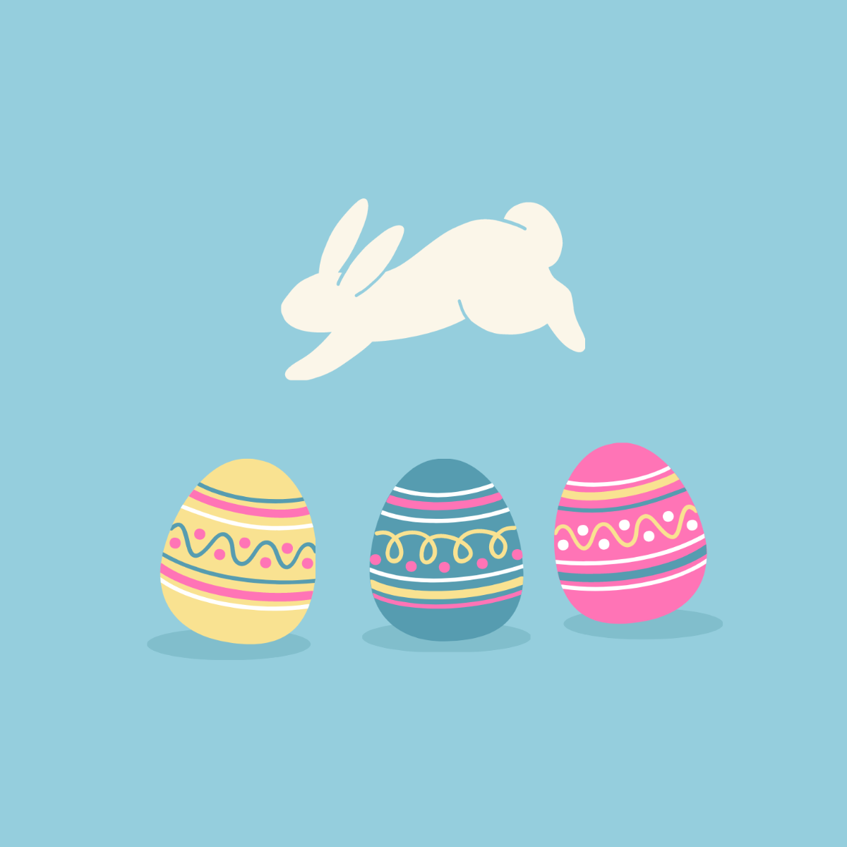 Flat Easter Vector Template