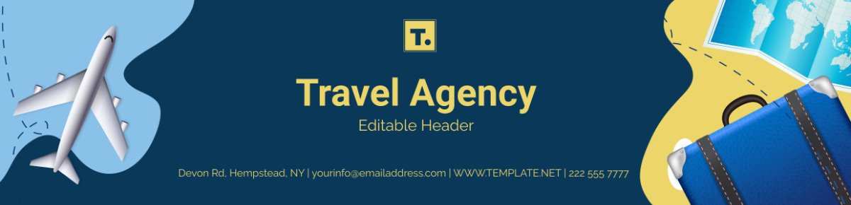 Travel Agency Editable Header
