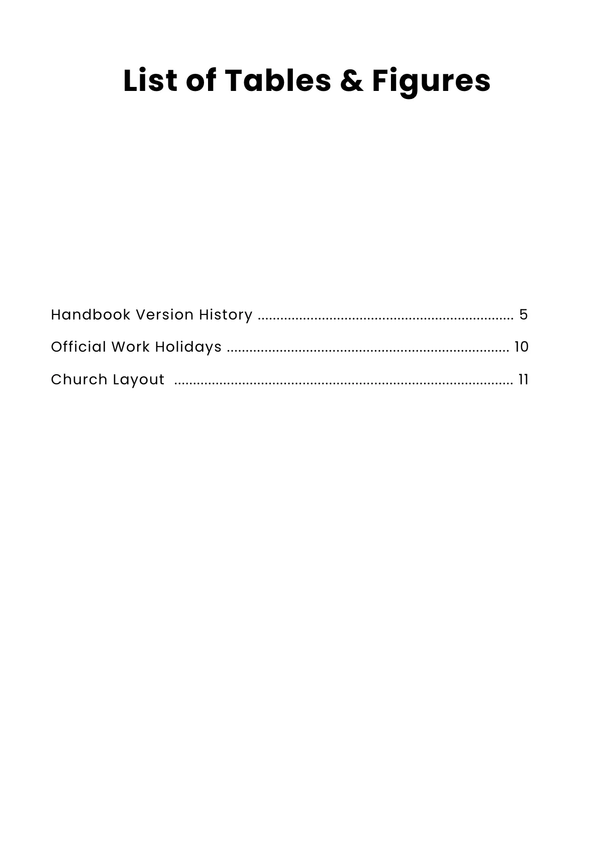 Free Church Employee Handbook Template to Edit Online