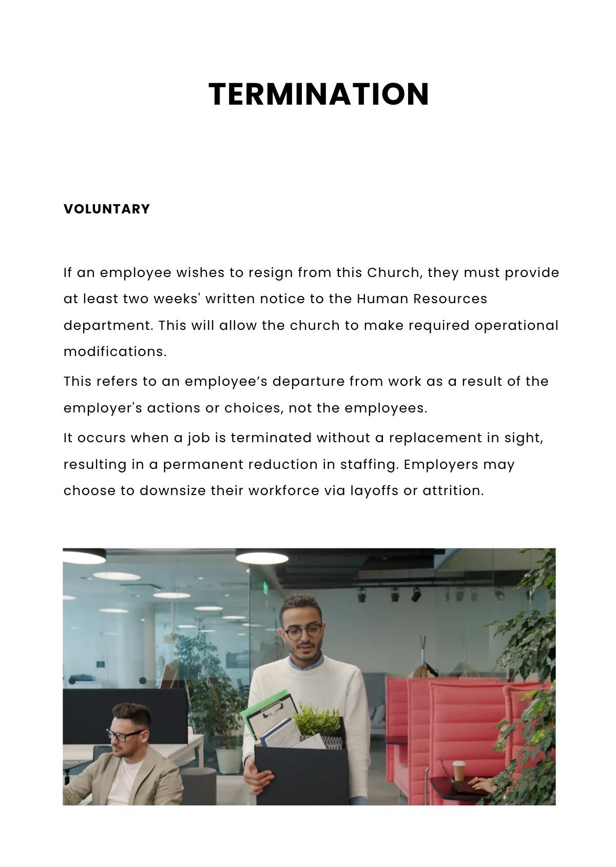 Free Church Employee Handbook Template to Edit Online