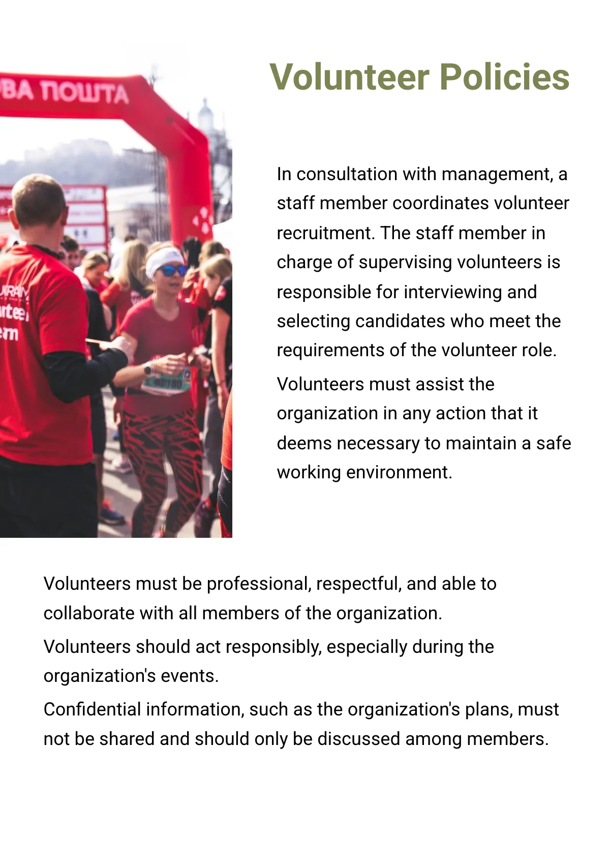 Free Volunteer Handbook Template to Edit Online