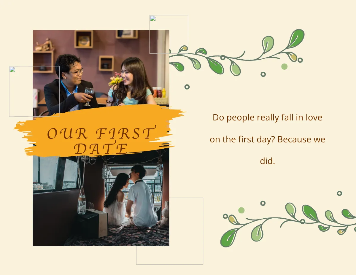 Free Couples Scrapbook Template to Edit Online