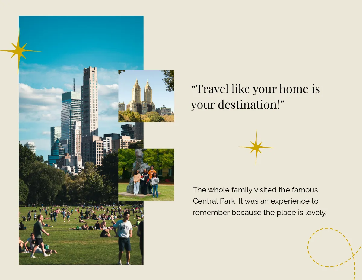 Free Travel Scrapbook Template to Edit Online