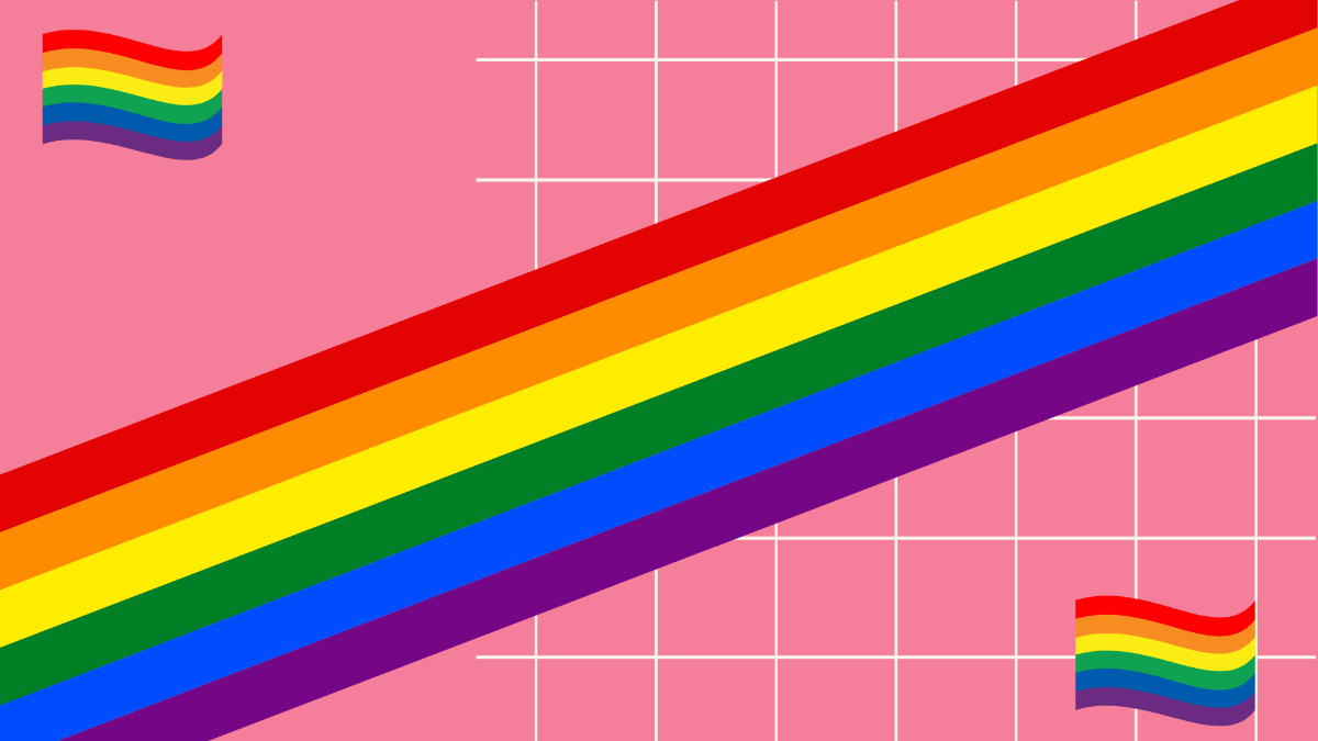 Rainbow Flag Background Template