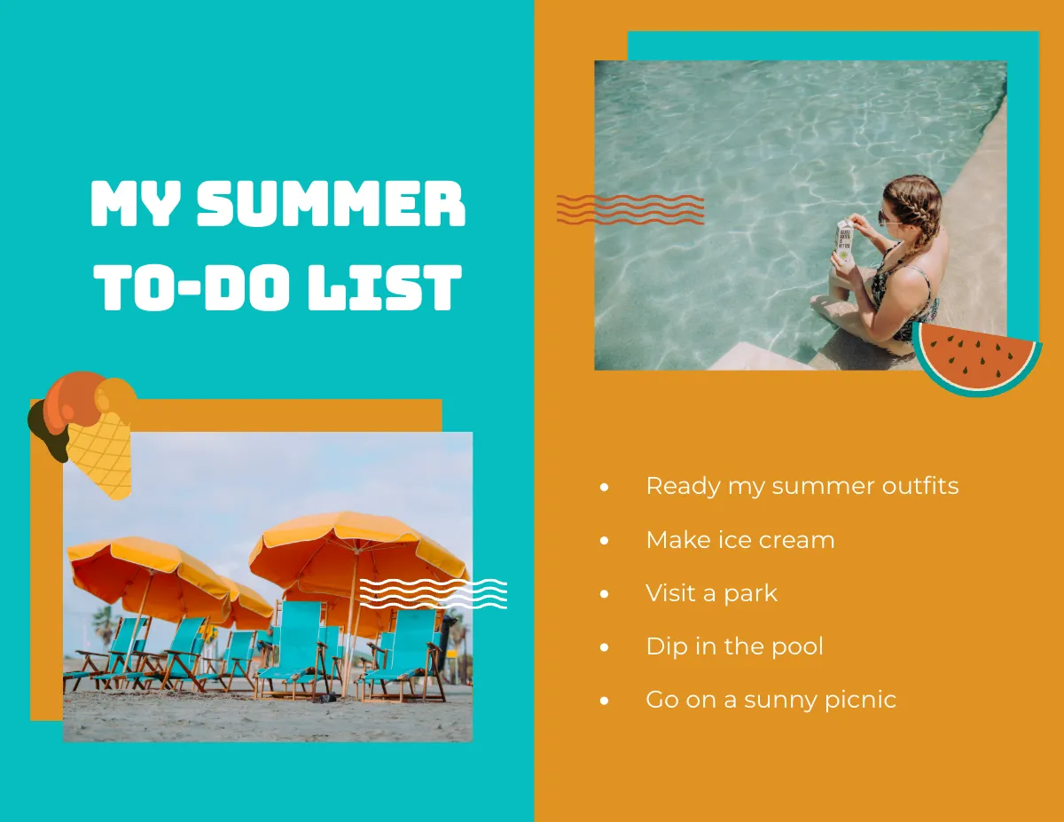 Free Summer Scrapbook Template to Edit Online