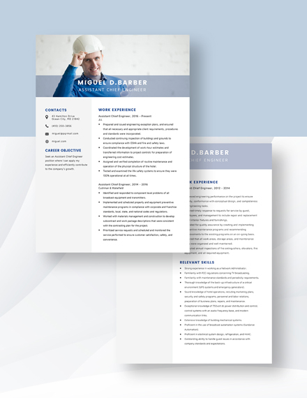 assistant-chief-engineer-resume-template-word-apple-pages-template