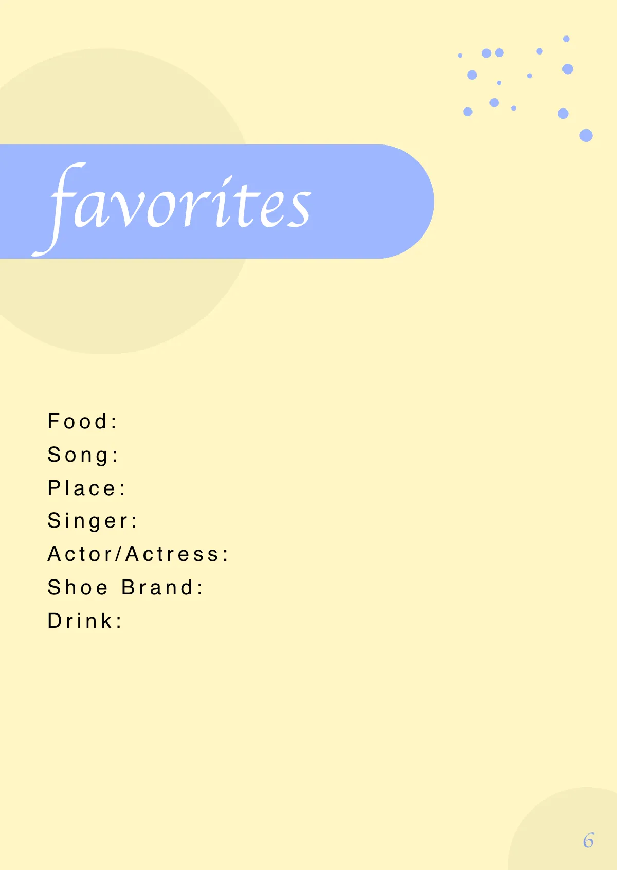 Free Minimalist About Me Booklet Template to Edit Online