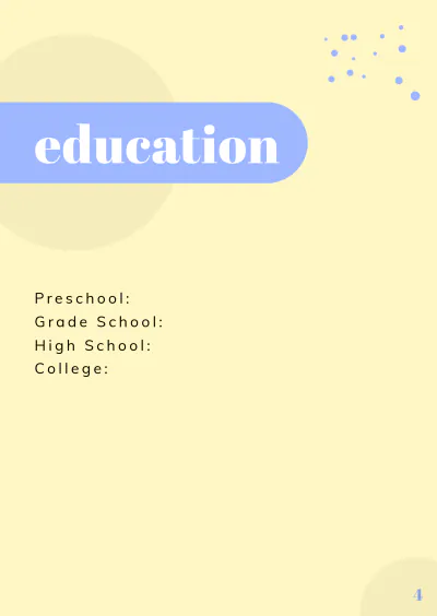Free Minimalist About Me Booklet Template to Edit Online
