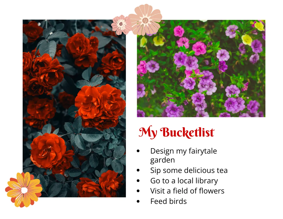 Free Floral Scrapbook Template to Edit Online