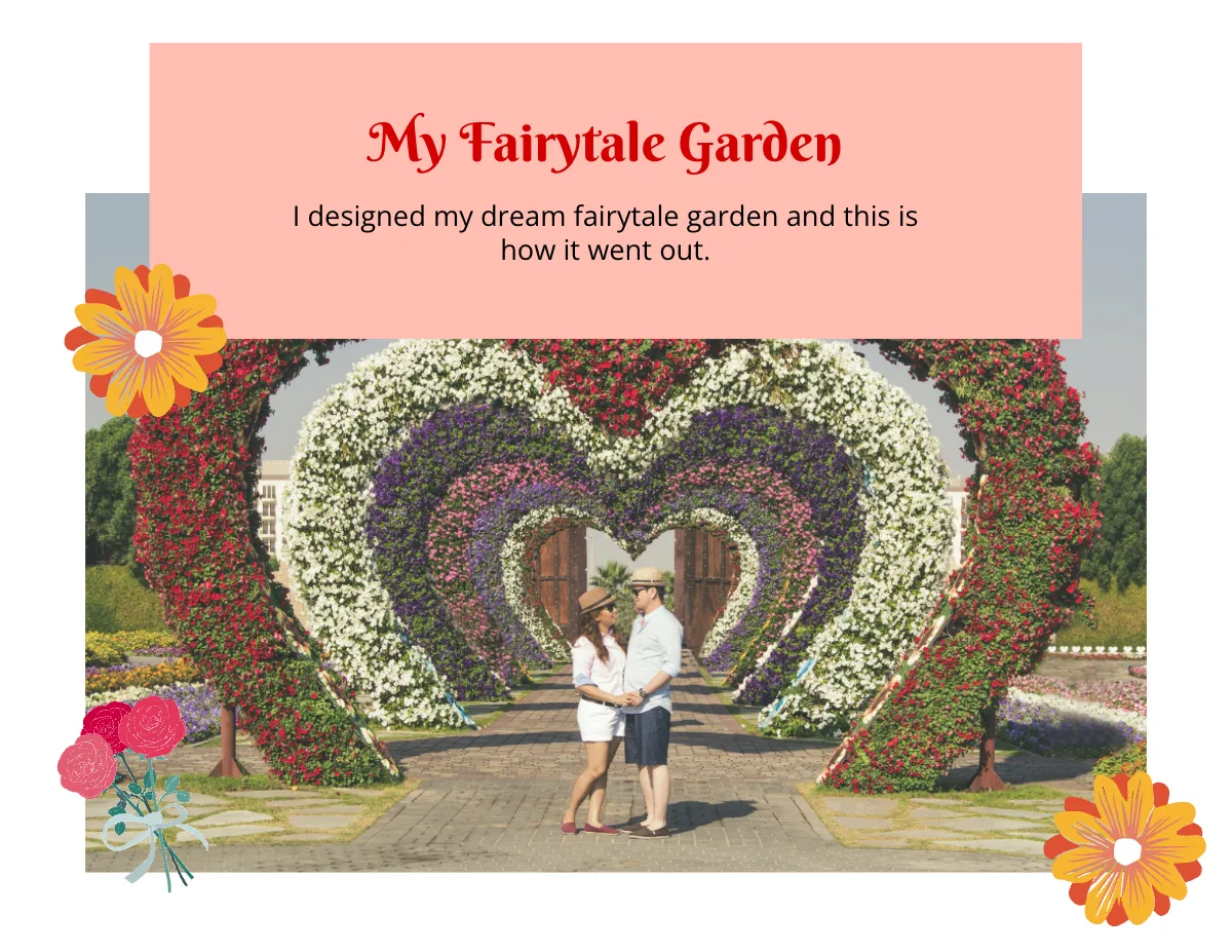 Free Floral Scrapbook Template to Edit Online