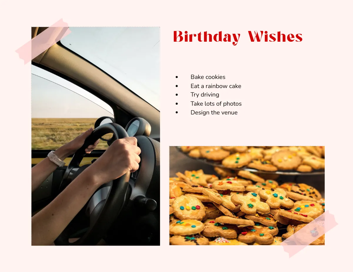 Free Colorful Birthday Scrapbook Template to Edit Online
