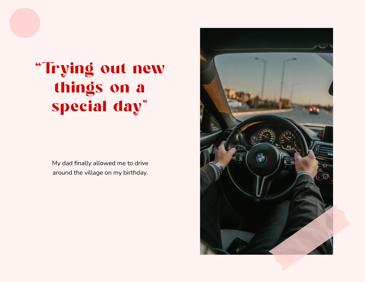Free Colorful Birthday Scrapbook Template to Edit Online