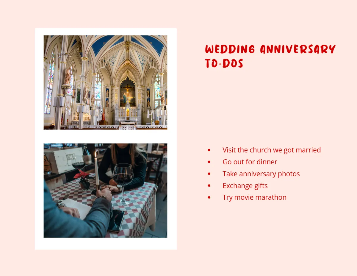 Free Anniversary Scrapbook Template to Edit Online