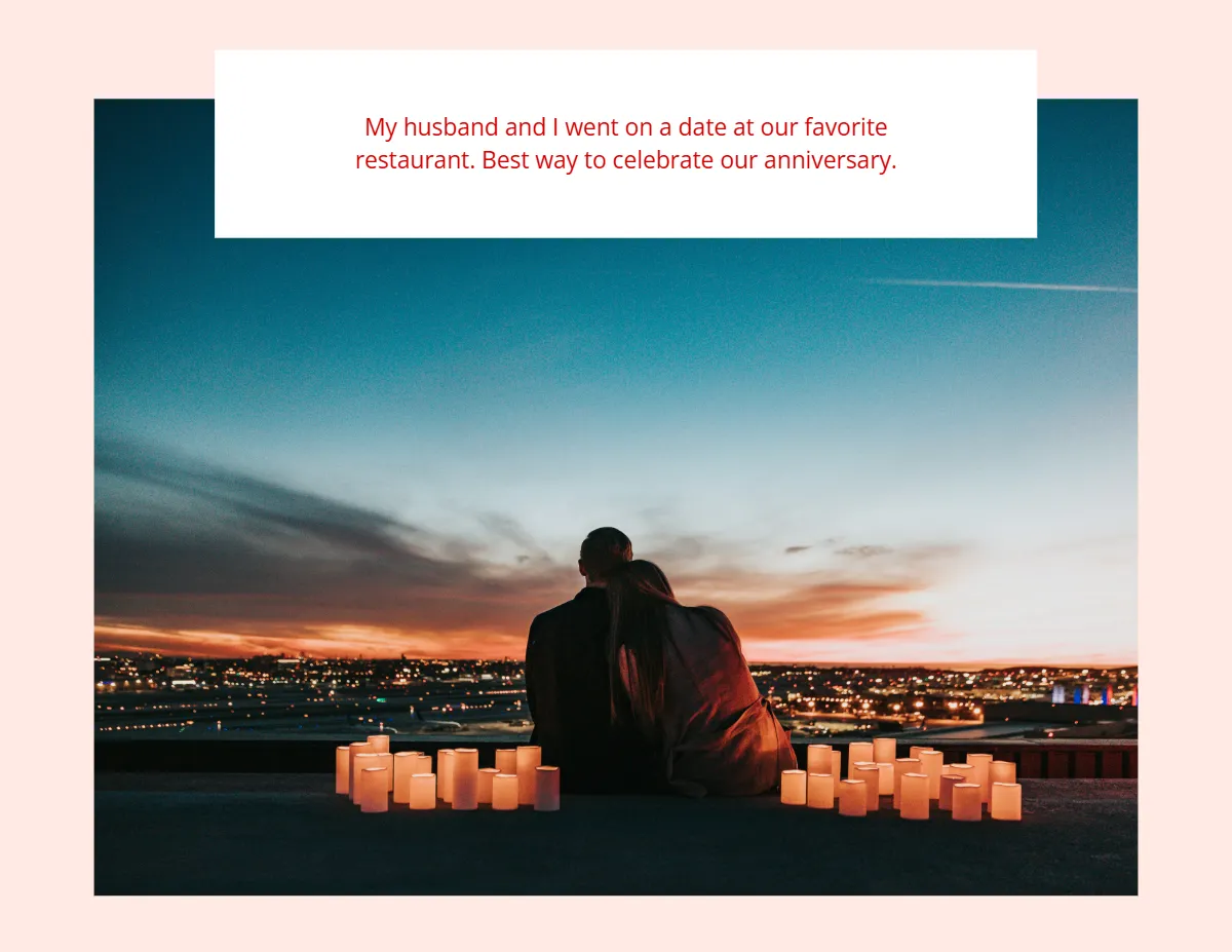 Free Anniversary Scrapbook Template to Edit Online