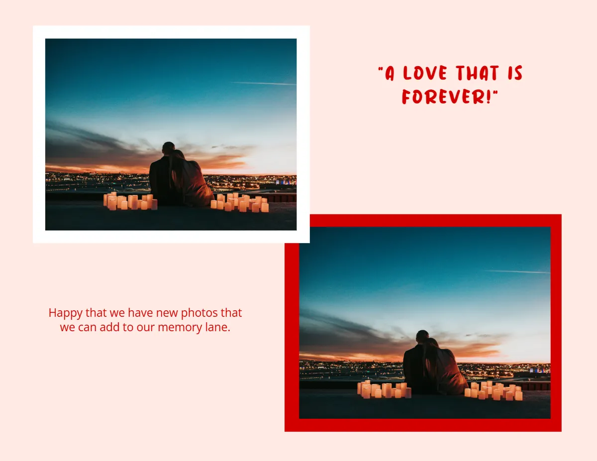 Free Anniversary Scrapbook Template to Edit Online