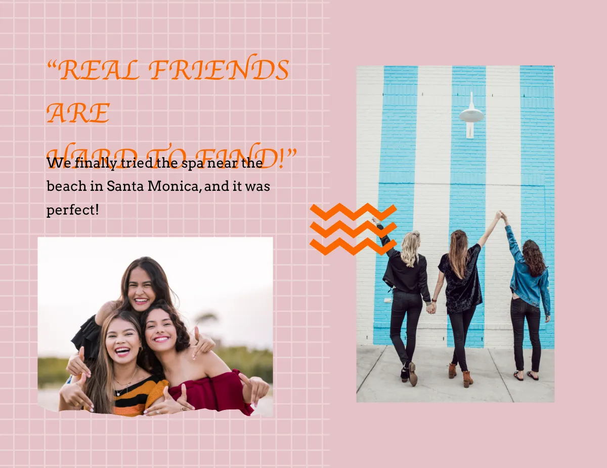 Free Friendship Scrapbook Template to Edit Online