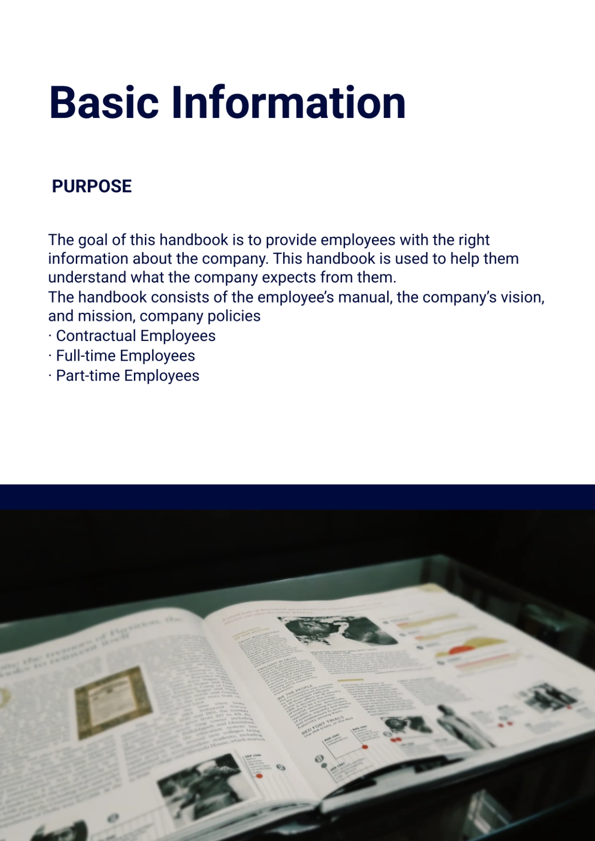 Free Modern Employee Handbook Template to Edit Online