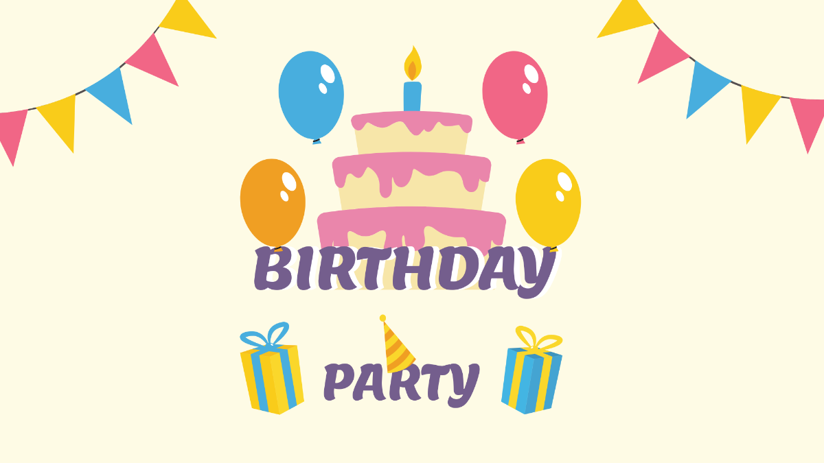 Happy Birthday Party Background Template