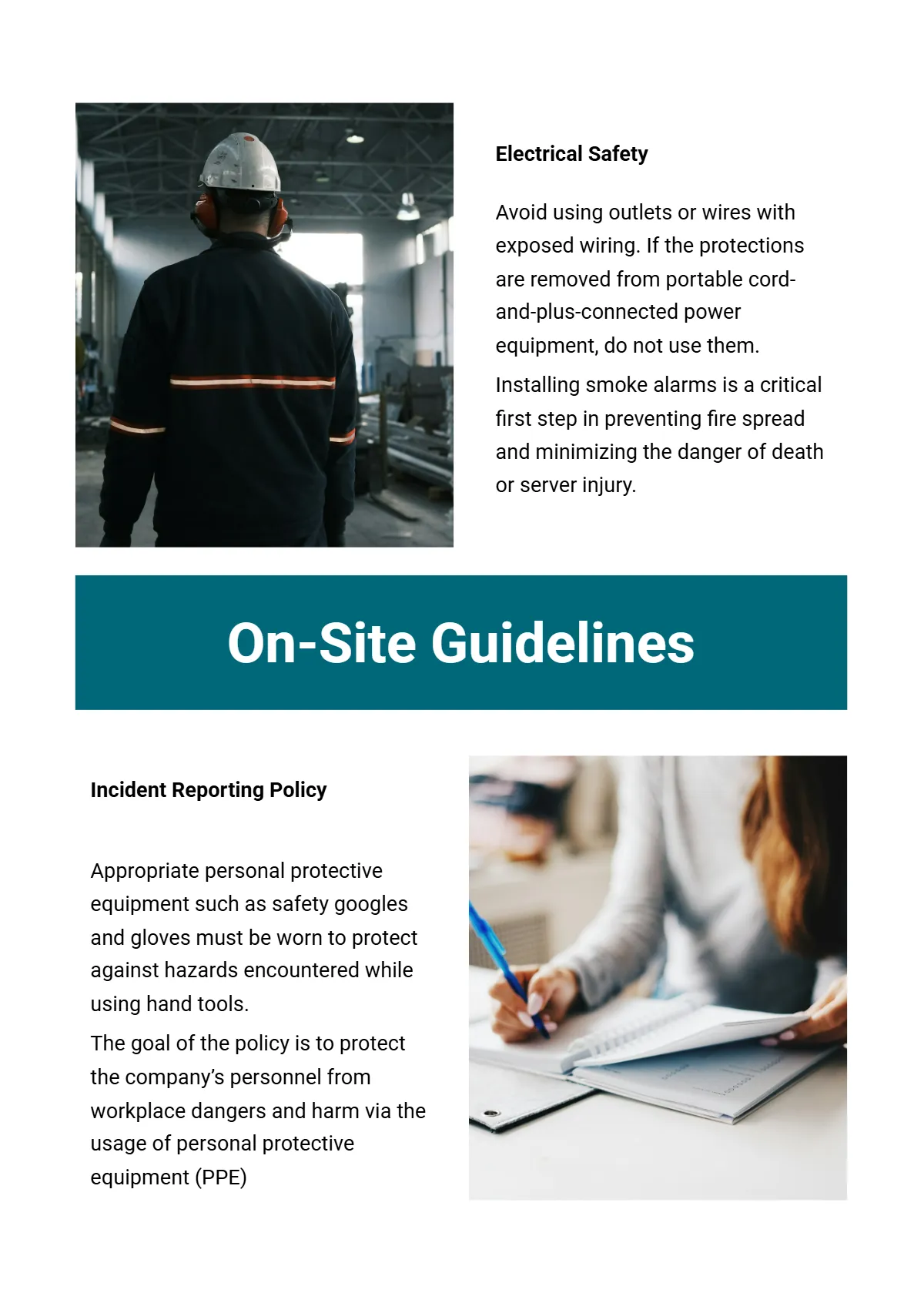 Free Employees Safety Handbook Template to Edit Online