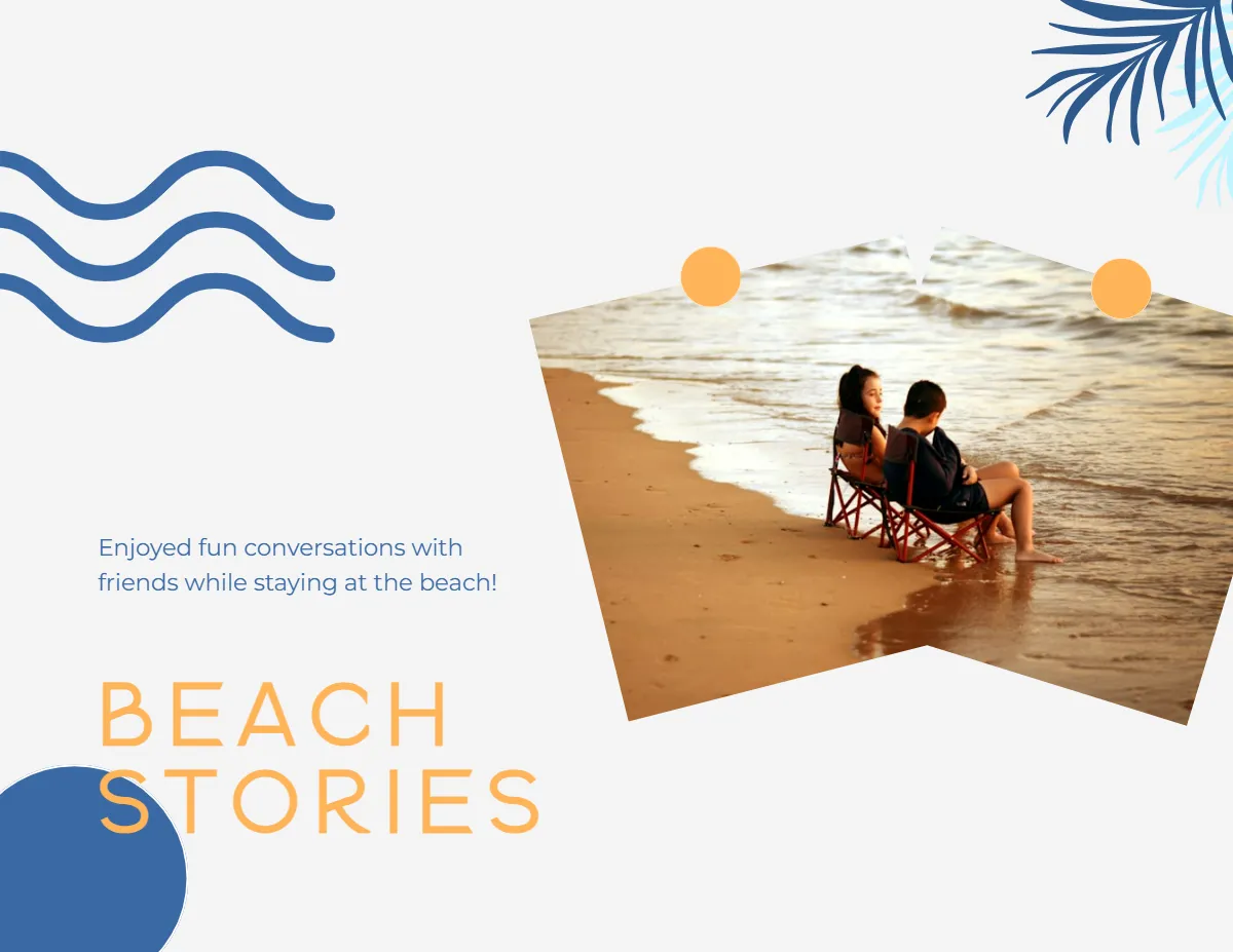 Free Creative Beach Scrapbook Template to Edit Online