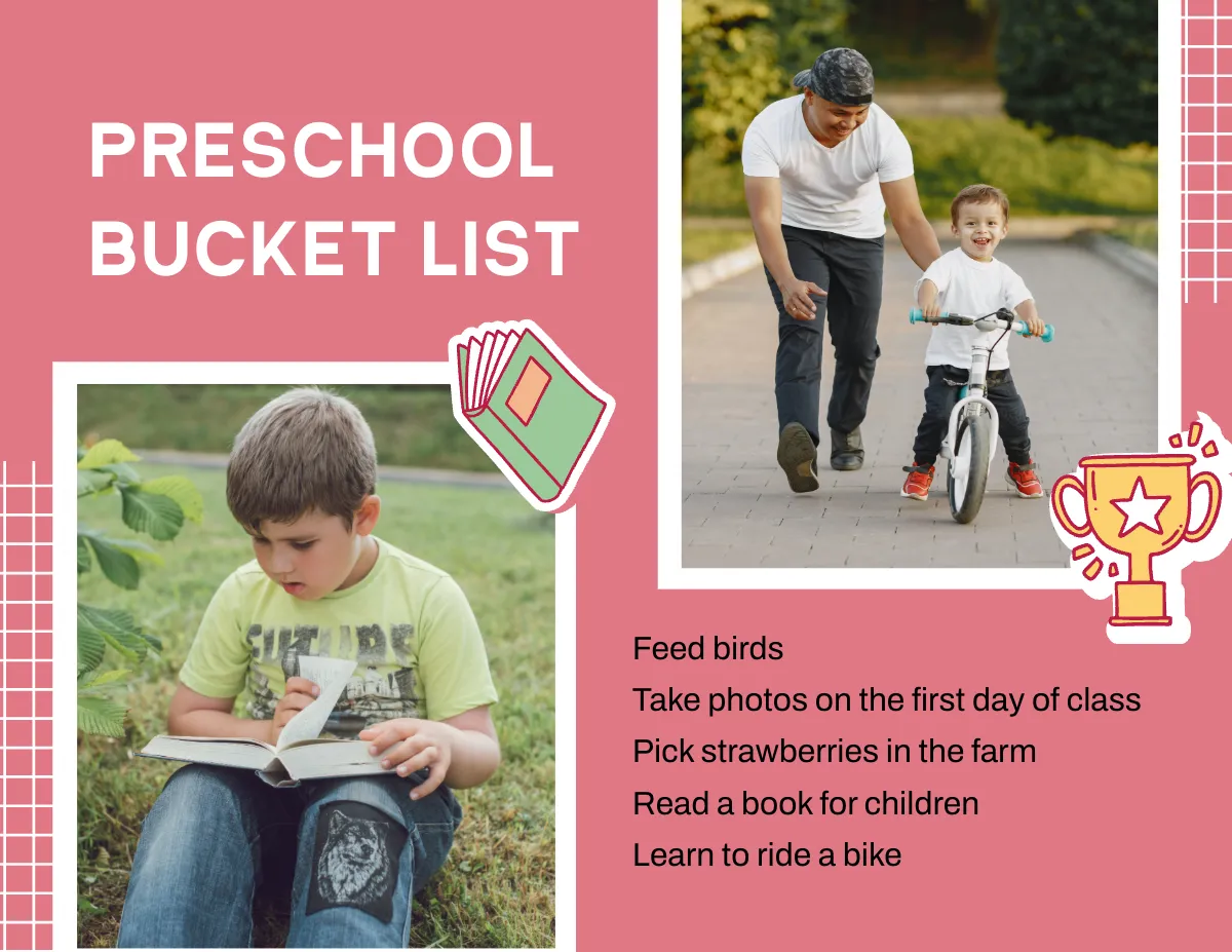 Free Preschool Scrapbook Template to Edit Online