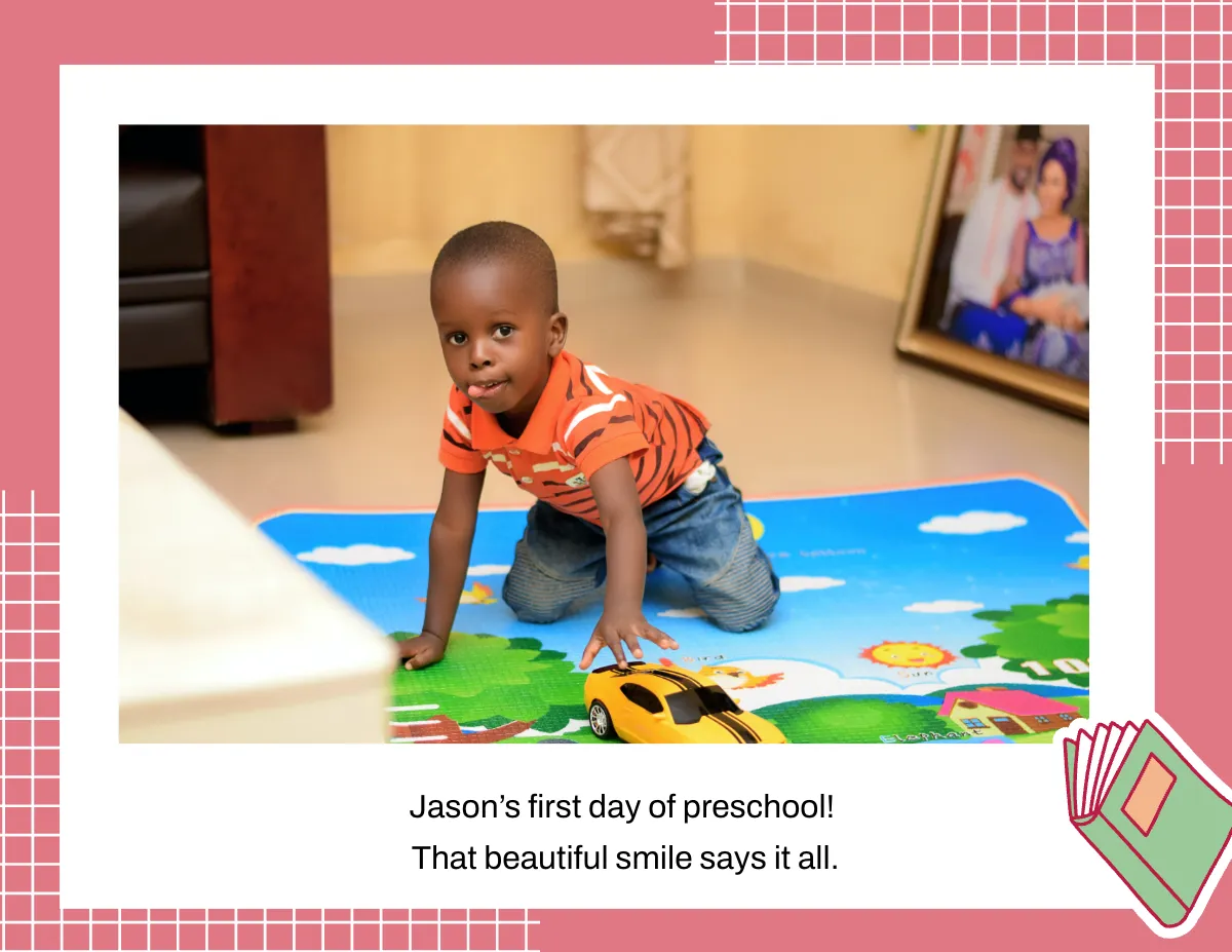 Free Preschool Scrapbook Template to Edit Online