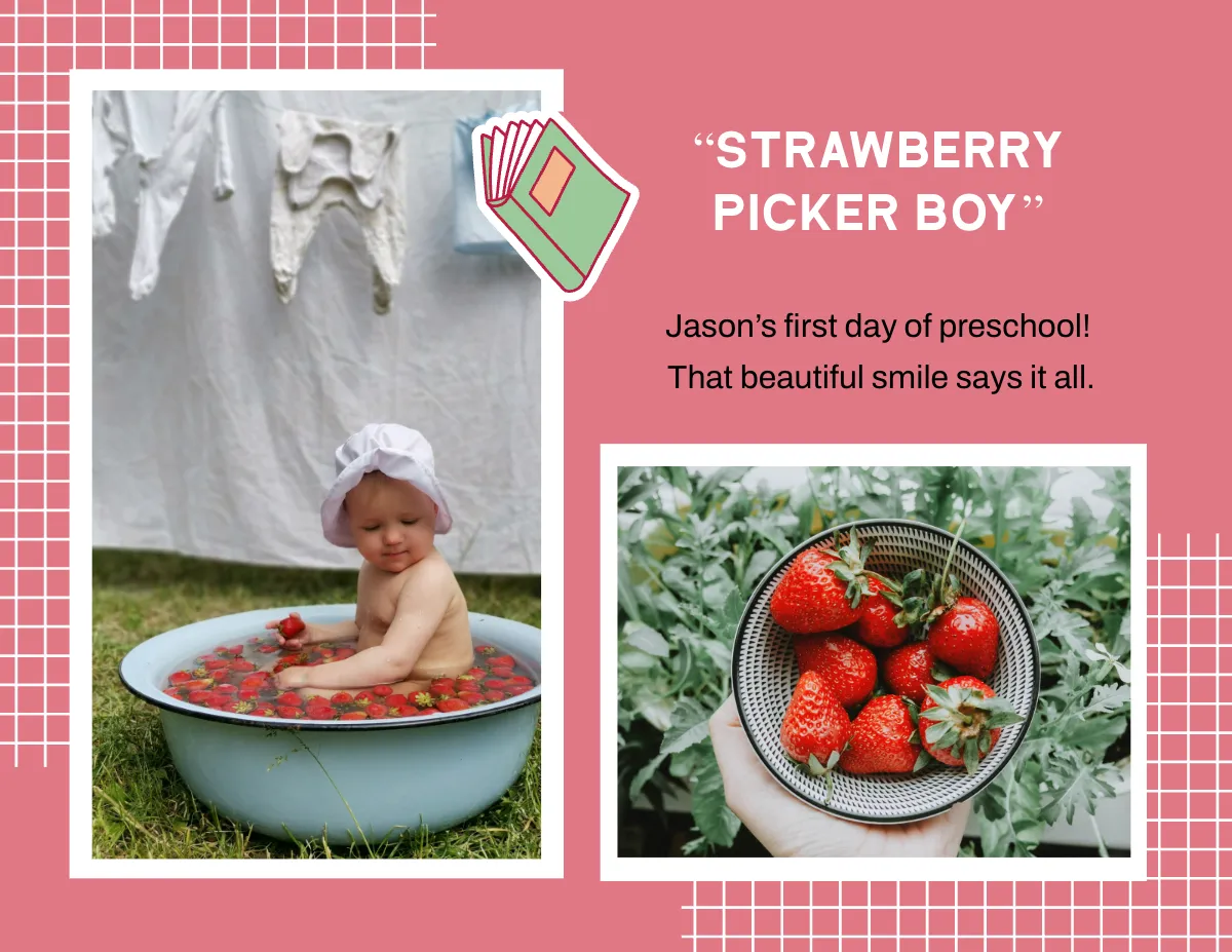 Free Preschool Scrapbook Template to Edit Online