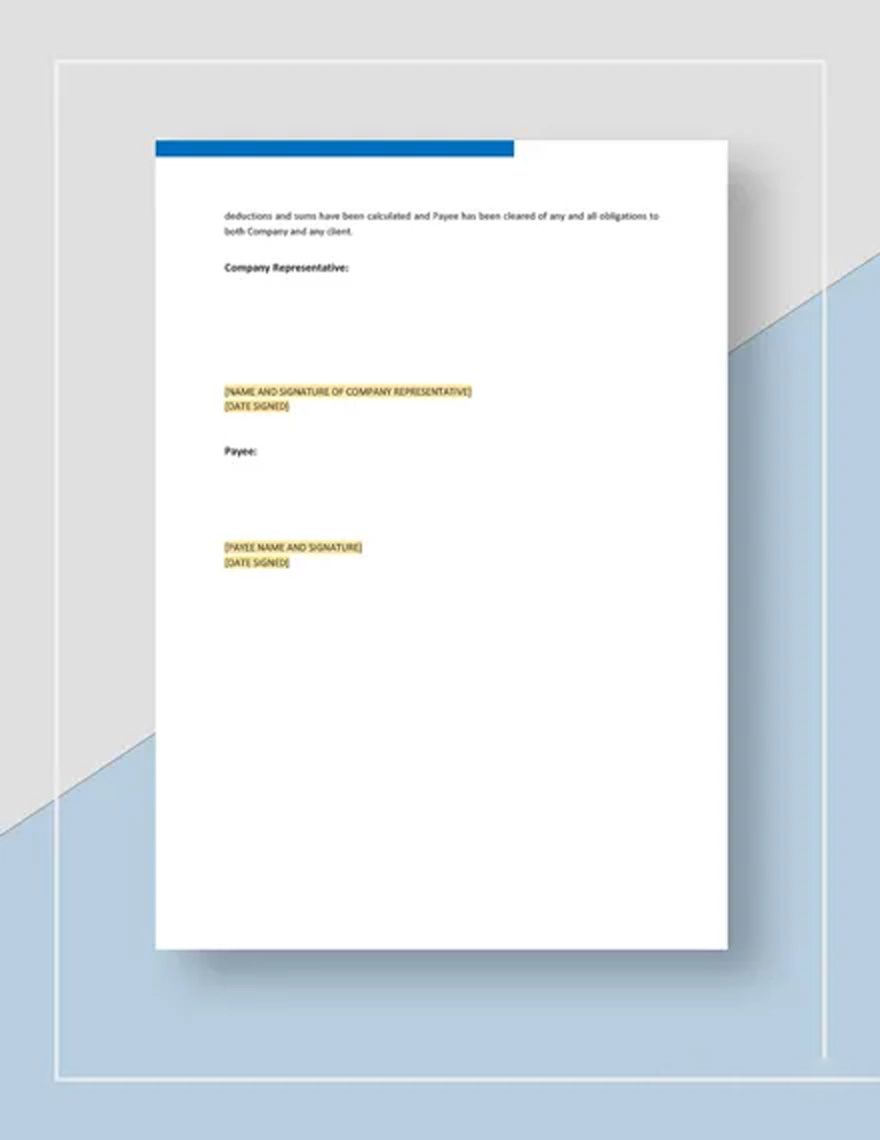 Compensation Agreement Template