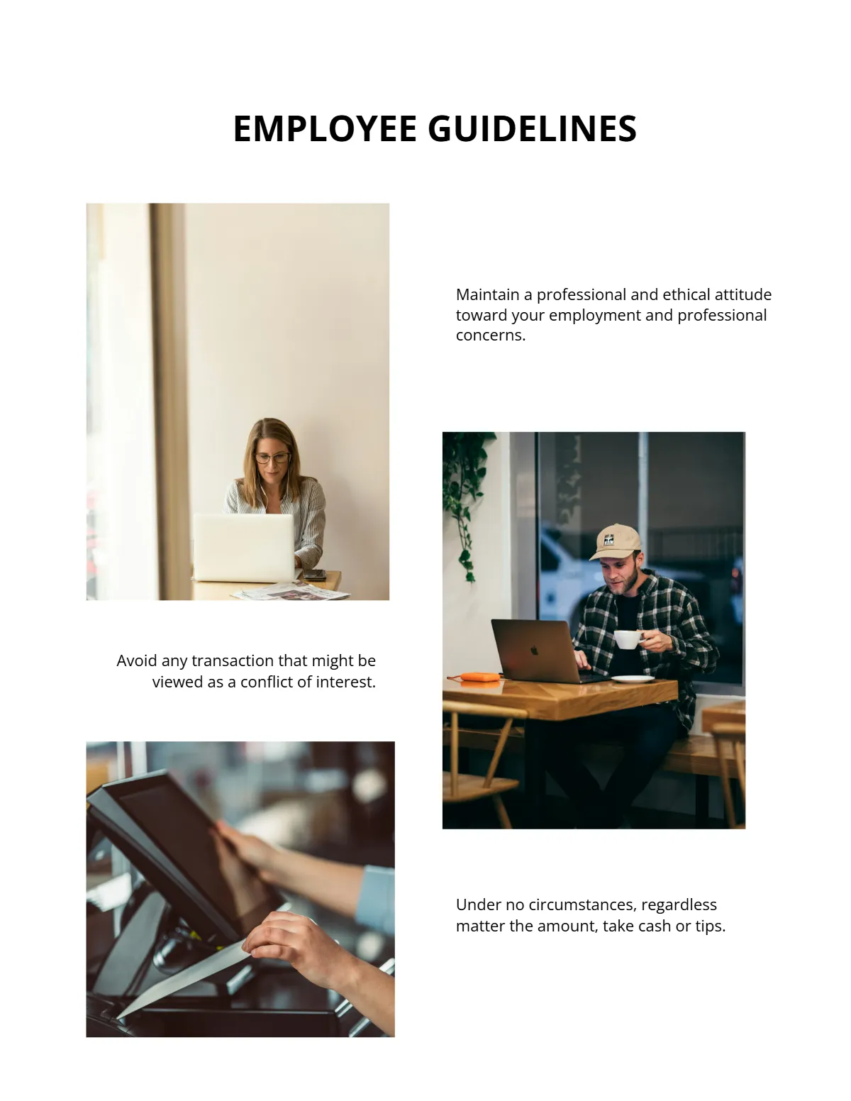 Free Simple Employee Handbook Template to Edit Online
